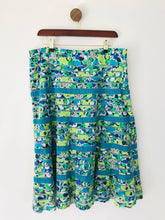 Load image into Gallery viewer, Monsoon Women's Floral Striped Midi Skirt | UK16 | Blue