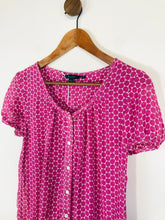 Load image into Gallery viewer, Boden Women's Polka Dot Short Sleeve Blouse Button-Up Shirt | UK10 | Purple