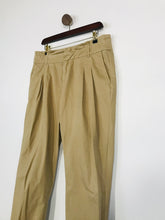 Load image into Gallery viewer, Zara Women's Cotton Pleated Chinos Trousers | L UK14 | Beige