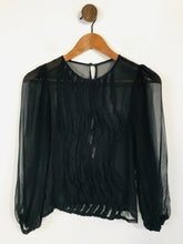 Load image into Gallery viewer, Lipsy Women's Long Sleeve Pleated Blouse | UK8 | Black