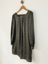 Load image into Gallery viewer, Ottod’Ame Women’s Long Sleeve Shift Dress | UK8 | Blue Brown