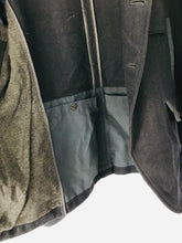 Load image into Gallery viewer, Gian Carlo Rossi Men’s Wool Linen Overcoat Jacket | 54 UK44 L | Navy Blue