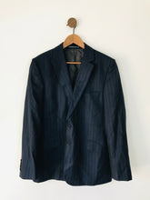 Load image into Gallery viewer, Jaeger Men’s Wool Stipe Blazer Suit Jacket | 42S | Navy Blue