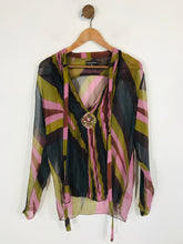 Load image into Gallery viewer, Antik Batik Women's Silk Sheer Blouse | L UK14 | Multicoloured