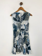 Load image into Gallery viewer, French Connection Women's Leaf Print A-Line Dress | UK6 | Blue