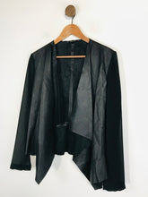 Load image into Gallery viewer, Zara Women's Leather Mesh Bomber Jacket | M UK10-12 | Black