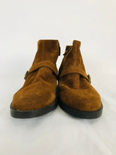 Load image into Gallery viewer, Zara Women’s Suede Leather Buckle Strap Ankle Boots | 38 UK5 | Brown