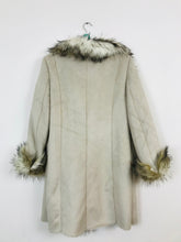Load image into Gallery viewer, Zara Women’s Shearling Faux Fur Suede Coat | M | Beige