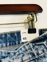 Load image into Gallery viewer, Zara Women's Denim Distressed Hot Pants Shorts NWT | UK12 | Blue