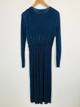 Load image into Gallery viewer, Zara Women's Long Sleeve Pleated A-line Dress | M UK10-12 | Blue
