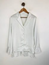 Load image into Gallery viewer, Zara Women's Satin Button-Up Blouse | L UK14 | White