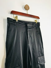 Load image into Gallery viewer, Zara Women's High Waist Cargo Casual Trousers | M UK10-12 | Black