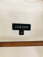 Load image into Gallery viewer, Jaeger Women's Linen Sleeveless Button-Up Shirt | UK16 | White