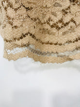 Load image into Gallery viewer, Whistles Women's Lace Short Sleeve Shift Dress | UK10 | Beige