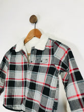 Load image into Gallery viewer, Polarn O. Pyret Kid's Check Fleece Lined Button-Up Shirt | 3-4 Years | Multicoloured