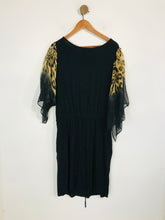 Load image into Gallery viewer, Cynthia Rowley Women's Leopard Print Sheath Dress | L UK14 | Black