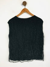 Load image into Gallery viewer, Massimo Dutti Women's Striped Sheer Tank Top NWT | XS UK6-8 | Black
