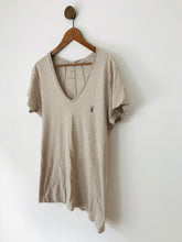 Load image into Gallery viewer, Allsaints Women's Deep V-Neck T-Shirt | S UK8 | Beige