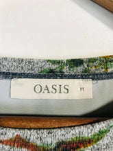 Load image into Gallery viewer, Oasis Women's Floral Jumper | M UK10-12 | Grey
