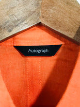 Load image into Gallery viewer, Autograph Women's Linen Long Sleeve Button-Up Shirt | UK10 | Orange