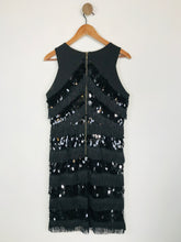 Load image into Gallery viewer, Phase Eight Women's Flapper Style Fringe Shift Dress | UK12 | Black