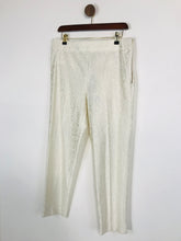 Load image into Gallery viewer, Coast Women's Jacquard Tapered Smart Trousers NWT | UK12 | White