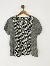 Load image into Gallery viewer, Weekend Max Mara Women's Patterned Panelled T-Shirt | UK16 | Brown