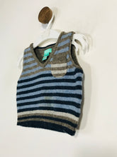 Load image into Gallery viewer, Monsoon Kid's Wool Striped Vest | 6-12 Months | Blue