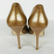 Load image into Gallery viewer, Karen Millen Womens Patent Court Heels | EU39.5 UK6.5 | Gold Brown