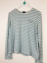 Load image into Gallery viewer, Ralph Lauren Womens Long Sleeve Stripe T-shirt | UK12 | Blue