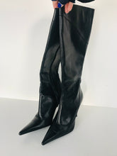 Load image into Gallery viewer, Zara Women's Leather Heeled Boots | EU36 UK3 | Black