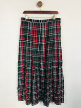 Load image into Gallery viewer, Susan Bristol Women's Pleated Plaid Maxi Skirt | UK16 | Multicoloured