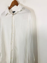 Load image into Gallery viewer, Jaeger Men's Linen Smart Button-Up Shirt | M | White