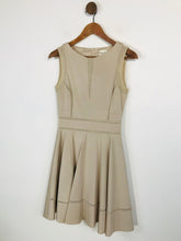 Load image into Gallery viewer, Reiss Women's Mesh Paneled A-Line Dress | UK8 | Beige