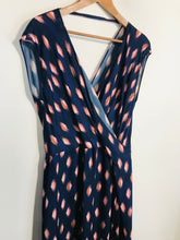 Load image into Gallery viewer, Jaeger Women's Silk Polka Dot A-Line Dress NWT | UK16 | Blue