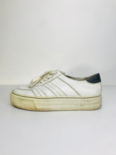 Load image into Gallery viewer, Claude Pierlot Women's Leather Platform Trainers | EU39 UK6 | White