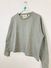 Load image into Gallery viewer, Marni Womens Cropped Crew Neck Sweatshirt | UK12 | Grey Marl