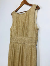 Load image into Gallery viewer, Biba Women's Metallic Gold Evening Dress | UK16 | Yellow