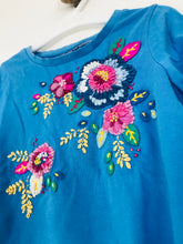 Load image into Gallery viewer, Monsoon Kid’s Embroidered Long Sleeve T-Shirt | 3-4 Years | Blue
