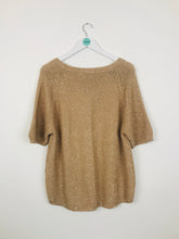 Load image into Gallery viewer, Whistles Womens Knit Sweater | UK12 | Beige Sequin