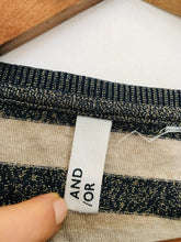 Load image into Gallery viewer, And Or John Lewis Women's Glittery Striped T-Shirt | UK14 | Multicolour