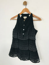 Load image into Gallery viewer, Karen Millen Women's Layered Cutout Blouse | UK10 | Black