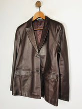 Load image into Gallery viewer, Marks and Spencer Women's Leather Blazer Jacket | UK14 | Brown