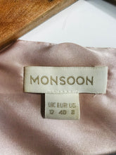 Load image into Gallery viewer, Monsoon Women's Striped A-Line Dress | UK12 | Black