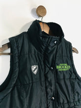 Load image into Gallery viewer, Player Layer Women's Puffer Oxford Brooks University Gilet Jacket | UK10 | Black