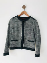 Load image into Gallery viewer, Comptoir Des Cotonniers Women’s Collarless Tweed Blazer | UK8 EU36 | Blue