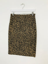 Load image into Gallery viewer, J.Crew Leopard Print Pencil Skirt | UK6-8 | Brown