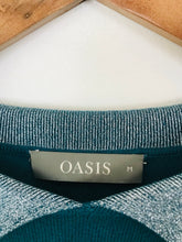 Load image into Gallery viewer, Oasis Women’s Metallic Collar Jumper | M UK10 | Blue-Green