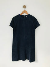 Load image into Gallery viewer, Petite Mendigote Jolie Jolie Women’s 100% Suede Shift Dress | UK10-12 M | Blue
