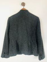 Load image into Gallery viewer, Jaeger Women's Wool High Neck Blazer Jacket | UK14 | Grey